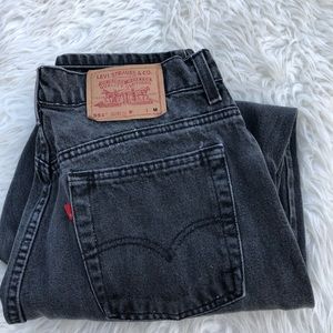 Vintage Levi’s 551 High Rise Black Mom Jeans